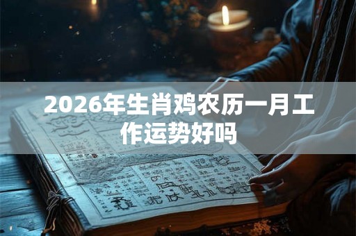 2026年生肖鸡农历一月工作运势好吗
