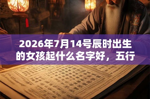 2026年7月14号辰时出生的女孩起什么名字好，五行是什么？