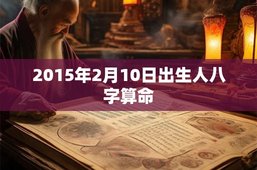 2015年2月10日出生人八字算命