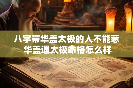 八字带华盖太极的人不能惹 华盖遇太极命格怎么样