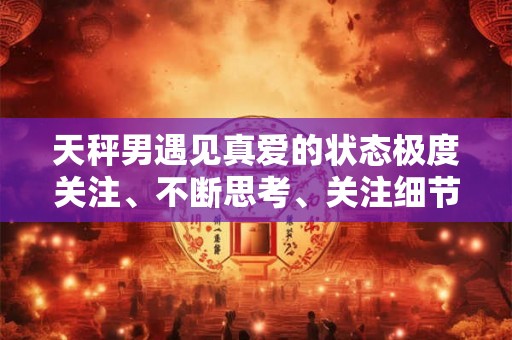 天秤男遇见真爱的状态极度关注、不断思考、关注细节、沟通表达与牺牲付出