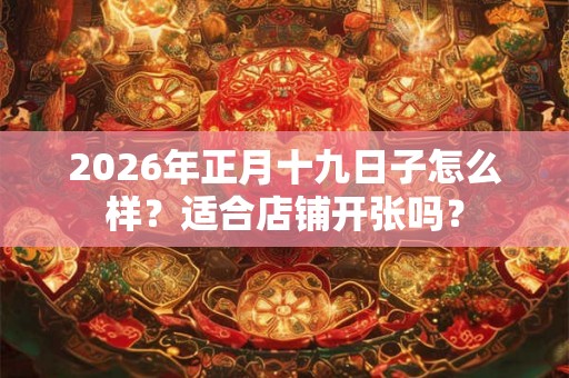 2026年正月十九日子怎么样？适合店铺开张吗？