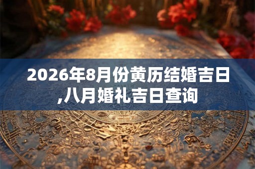 2026年8月份黄历结婚吉日,八月婚礼吉日查询