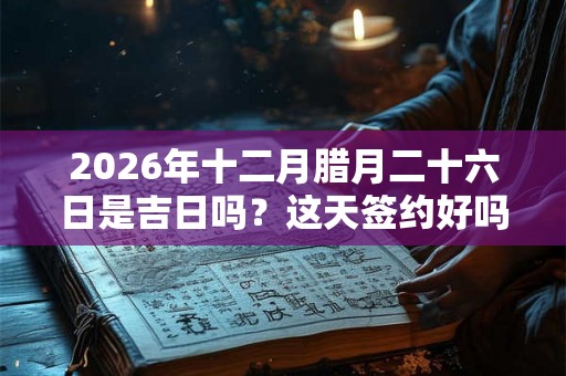 2026年十二月腊月二十六日是吉日吗？这天签约好吗？