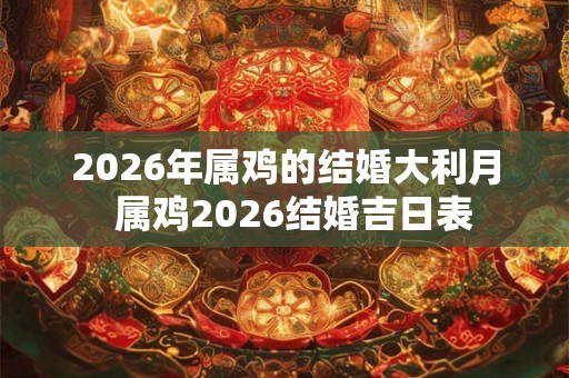 2026年属鸡的结婚大利月  属鸡2026结婚吉日表