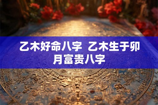 乙木好命八字  乙木生于卯月富贵八字