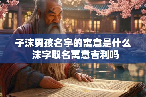 子沫男孩名字的寓意是什么  沫字取名寓意吉利吗