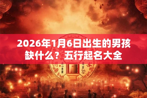 2026年1月6日出生的男孩缺什么?五行起名大全 2026年1月6日出生的男孩缺什么?五行起名大全