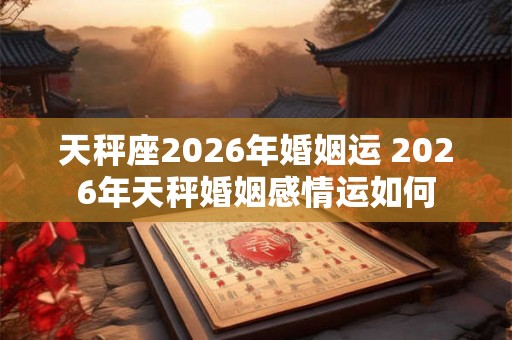 天秤座2026年婚姻运 2026年天秤婚姻感情运如何