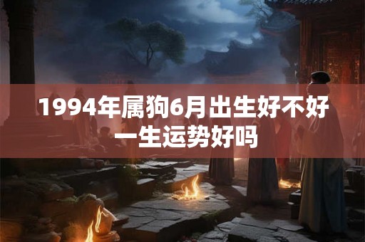 1994年属狗6月出生好不好 一生运势好吗