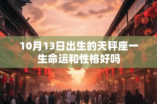10月13日出生的天秤座一生命运和性格好吗