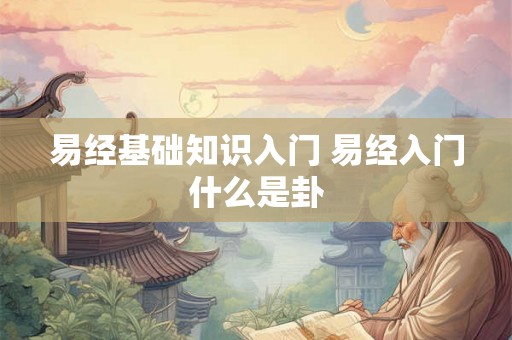易经基础知识入门 易经入门什么是卦