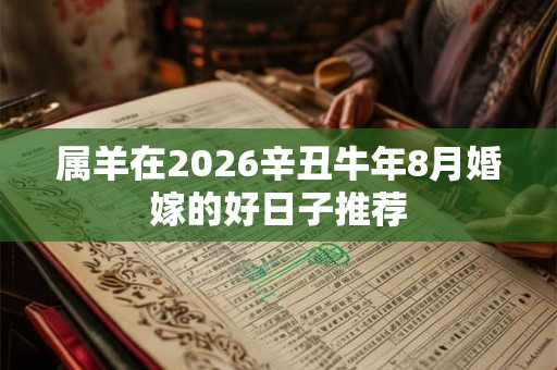 属羊在2026辛丑牛年8月婚嫁的好日子推荐