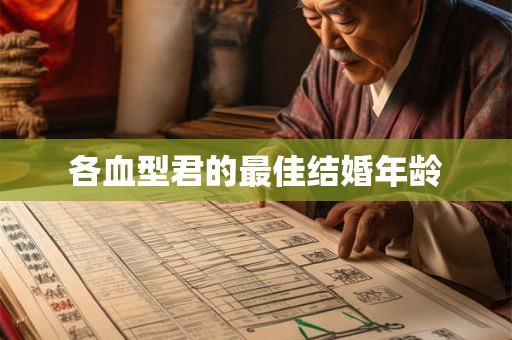 各血型君的最佳结婚年龄