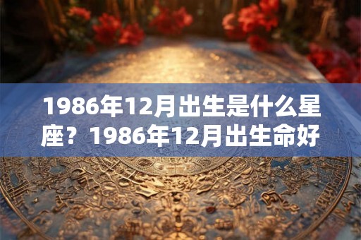 1986年12月出生是什么星座?1986年12月出生命好吗 1986年12月出生是什么星座?1986年12月出生命好吗