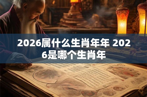 2026属什么生肖年年 2026是哪个生肖年