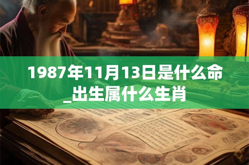 1987年11月13日是什么命_出生属什么生肖