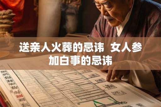 送亲人火葬的忌讳  女人参加白事的忌讳