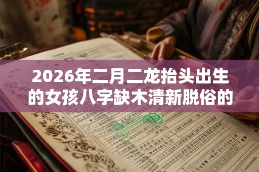 2026年二月二龙抬头出生的女孩八字缺木清新脱俗的名字推荐