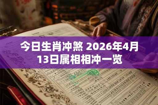今日生肖冲煞 2026年4月13日属相相冲一览