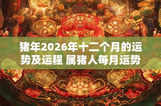 猪年2026年十二个月的运势及运程 属猪人每月运势