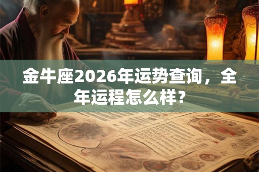 金牛座2026年运势查询,全年运程怎么样? 金牛座2026年运势查询,全年运程怎么样?