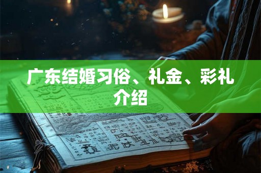 广东结婚习俗、礼金、彩礼介绍