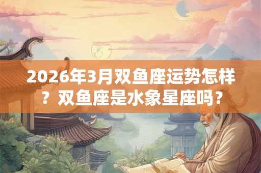 2026年3月双鱼座运势怎样？双鱼座是水象星座吗？