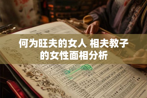 何为旺夫的女人 相夫教子的女性面相分析