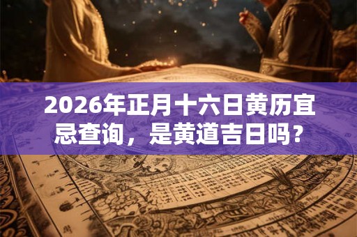 2026年正月十六日黄历宜忌查询，是黄道吉日吗？