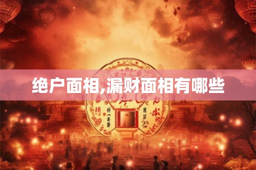绝户面相,漏财面相有哪些