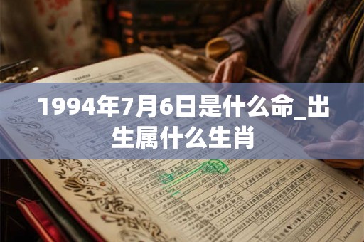 1994年7月6日是什么命_出生属什么生肖
