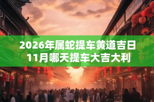 2026年属蛇提车黄道吉日 11月哪天提车大吉大利 2026年属蛇提车黄道吉日 11月哪天提车大吉大利