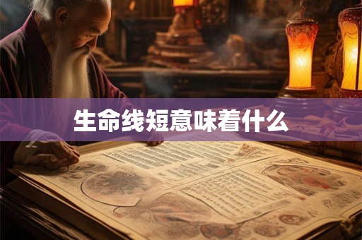 生命线短意味着什么