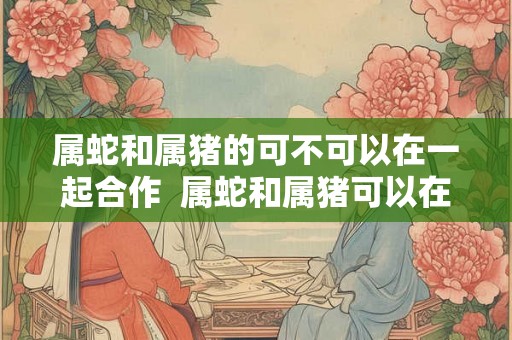 属蛇和属猪的可不可以在一起合作  属蛇和属猪可以在一起合作吗