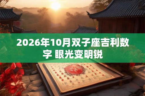2026年10月双子座吉利数字 眼光变明锐