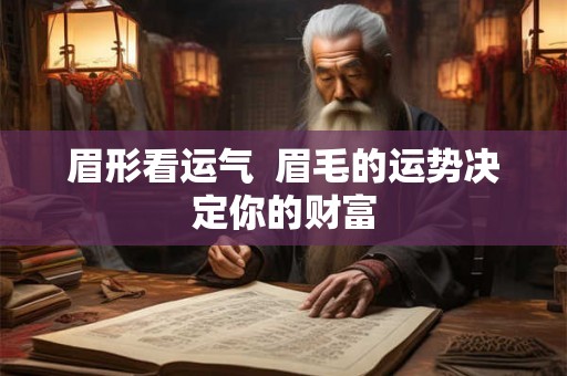 眉形看运气 眉毛的运势决定你的财富 眉形看运气 眉毛的运势决定你的财富