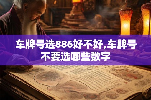 车牌号选886好不好,车牌号不要选哪些数字