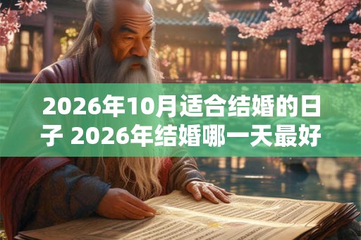 2026年10月适合结婚的日子 2026年结婚哪一天最好
