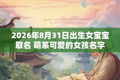 2026年8月31日出生女宝宝取名 萌系可爱的女孩名字
