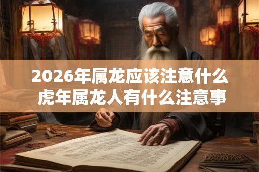 2026年属龙应该注意什么 虎年属龙人有什么注意事项