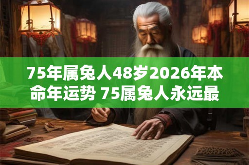 75年属兔人48岁2026年本命年运势 75属兔人永远最旺的颜色