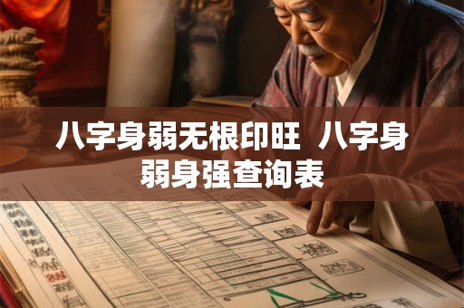八字身弱无根印旺  八字身弱身强查询表