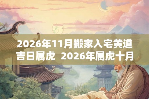 2026年11月搬家入宅黄道吉日属虎  2026年属虎十月搬家哪天好