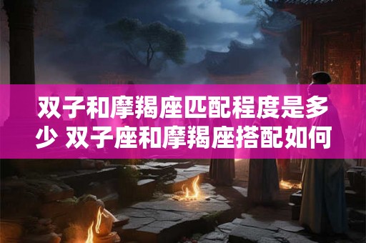 双子和摩羯座匹配程度是多少 双子座和摩羯座搭配如何