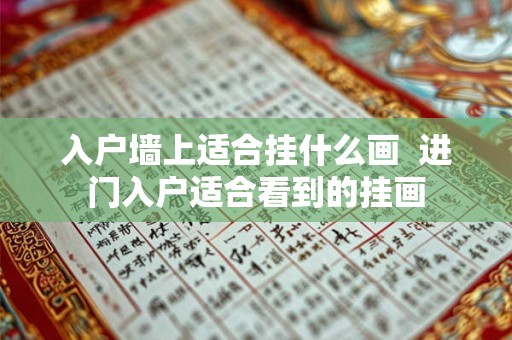 入户墙上适合挂什么画  进门入户适合看到的挂画