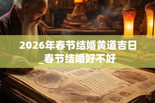 2026年春节结婚黄道吉日_春节结婚好不好