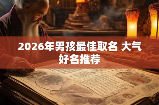 2026年男孩最佳取名 大气好名推荐
