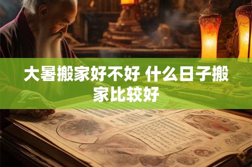 大暑搬家好不好 什么日子搬家比较好