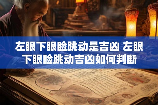左眼下眼睑跳动是吉凶 左眼下眼睑跳动吉凶如何判断